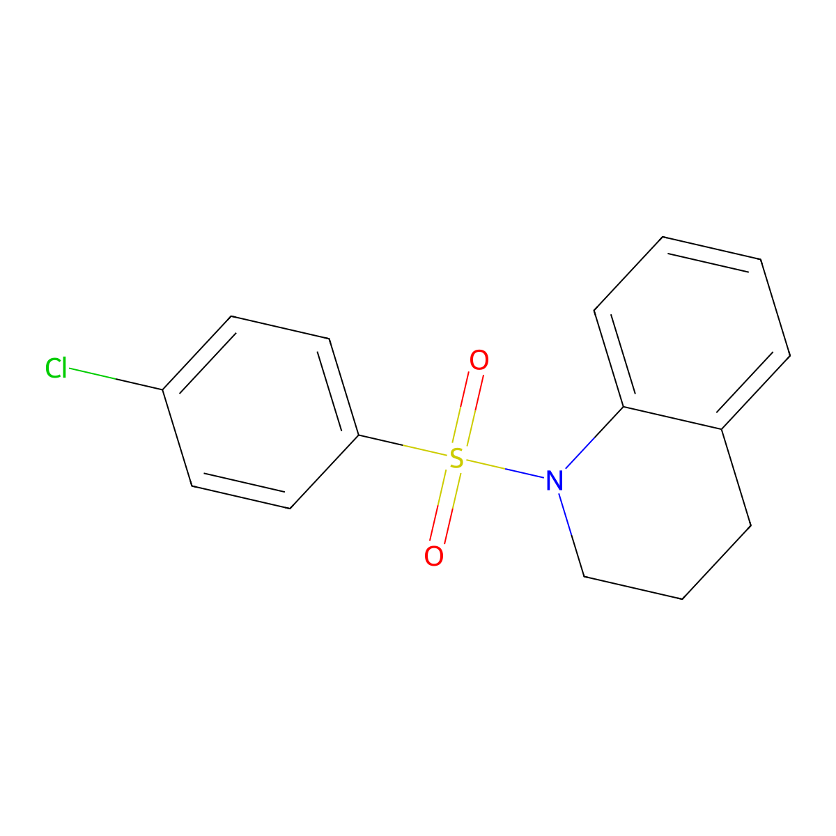 1-(4-Chloro-benzenesulfonyl)-1,2,3,4-tetrahydro-quinoline molecular structure, CAS 301683-40-9