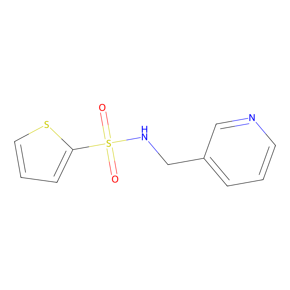 (3-Pyridylmethyl)(2-thienylsulfonyl)amine molecular structure, CAS 301683-41-0