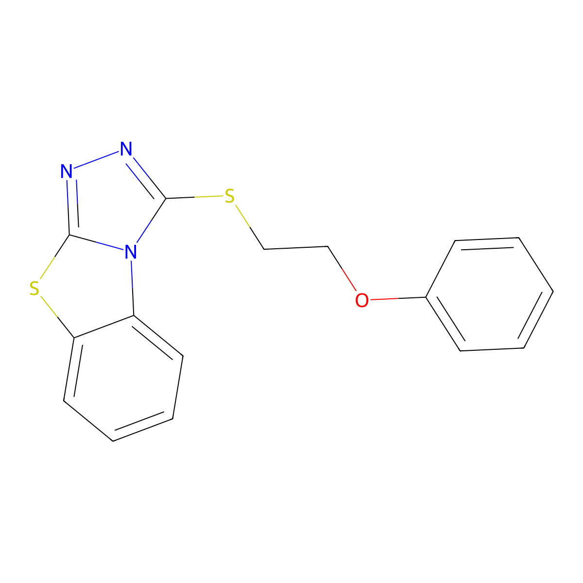 1-(2-Phenoxyethylsulfanyl)-[1,2,4]triazolo[3,4-b][1,3]benzothiazole molecular structure, CAS 301683-84-1