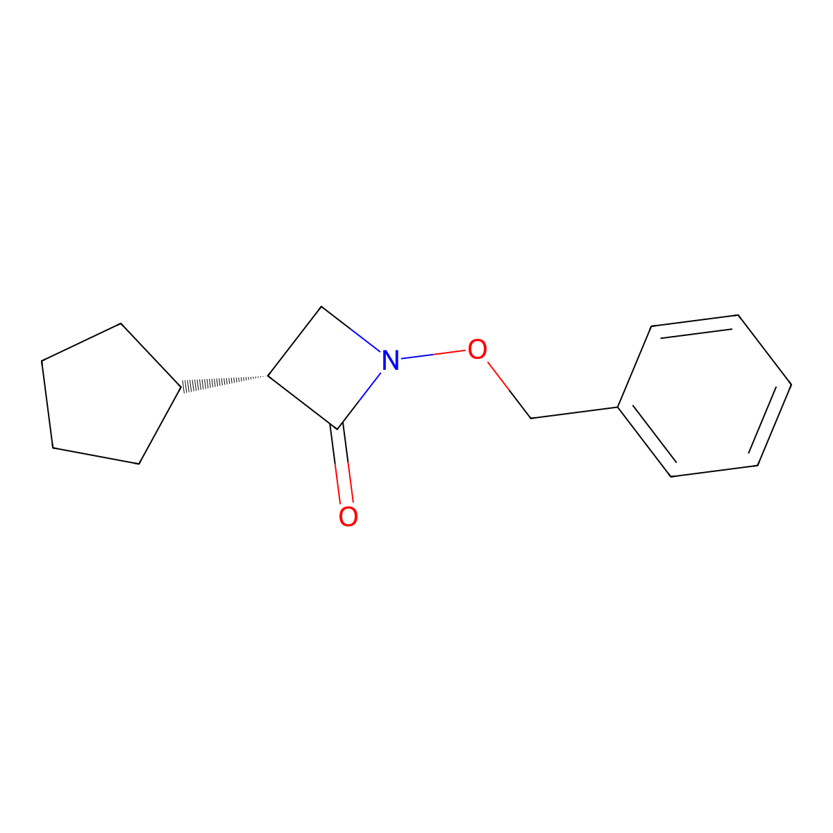 (3R)-1-(benzyloxy)-3-cyclopentylazetidin-2-one molecular structure, CAS 301685-11-0