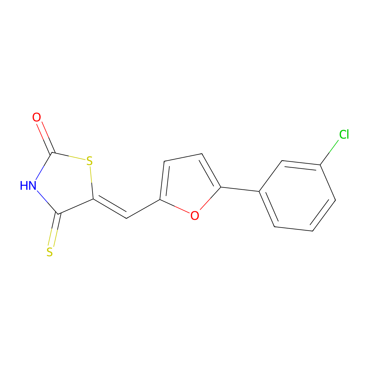 5-[[5-(3-Chlorophenyl)-2-furanyl]methylene]-4-thioxo-2-thiazolidinone molecular structure, CAS 301687-78-5