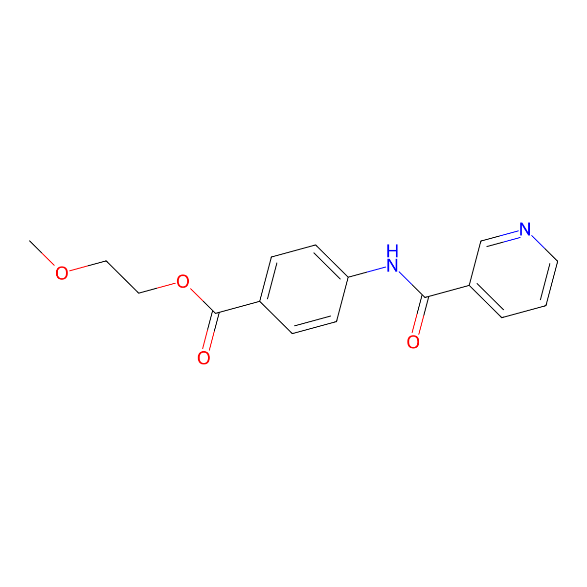 4-[(Pyridine-3-carbonyl)-amino]-benzoic acid 2-methoxy-ethyl ester molecular structure, CAS 301689-30-5