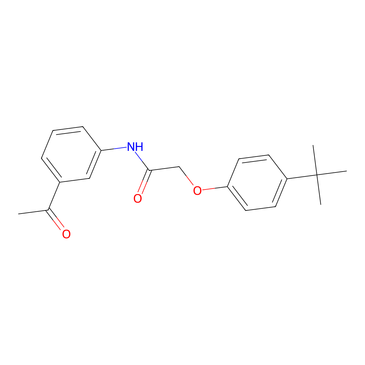 N-(3-acetylphenyl)-2-(4-tert-butylphenoxy)acetamide molecular structure, CAS 301689-90-7