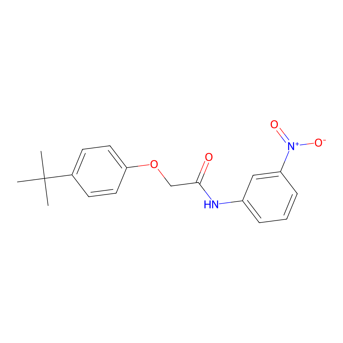 2-(4-tert-butylphenoxy)-N-(3-nitrophenyl)acetamide molecular structure, CAS 301689-93-0