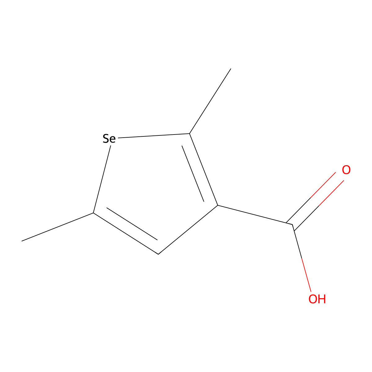 2,5-Dimethylselenophene-3-carboxylic acid molecular structure, CAS 30169-58-5