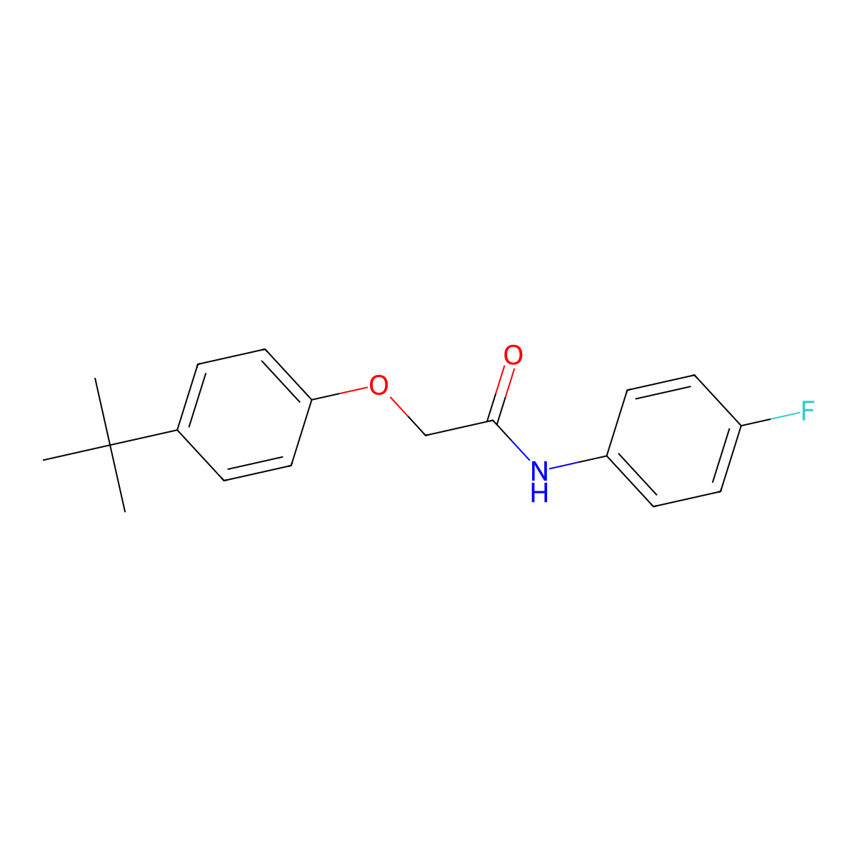 2-(4-tert-butylphenoxy)-N-(4-fluorophenyl)acetamide molecular structure, CAS 301690-10-8