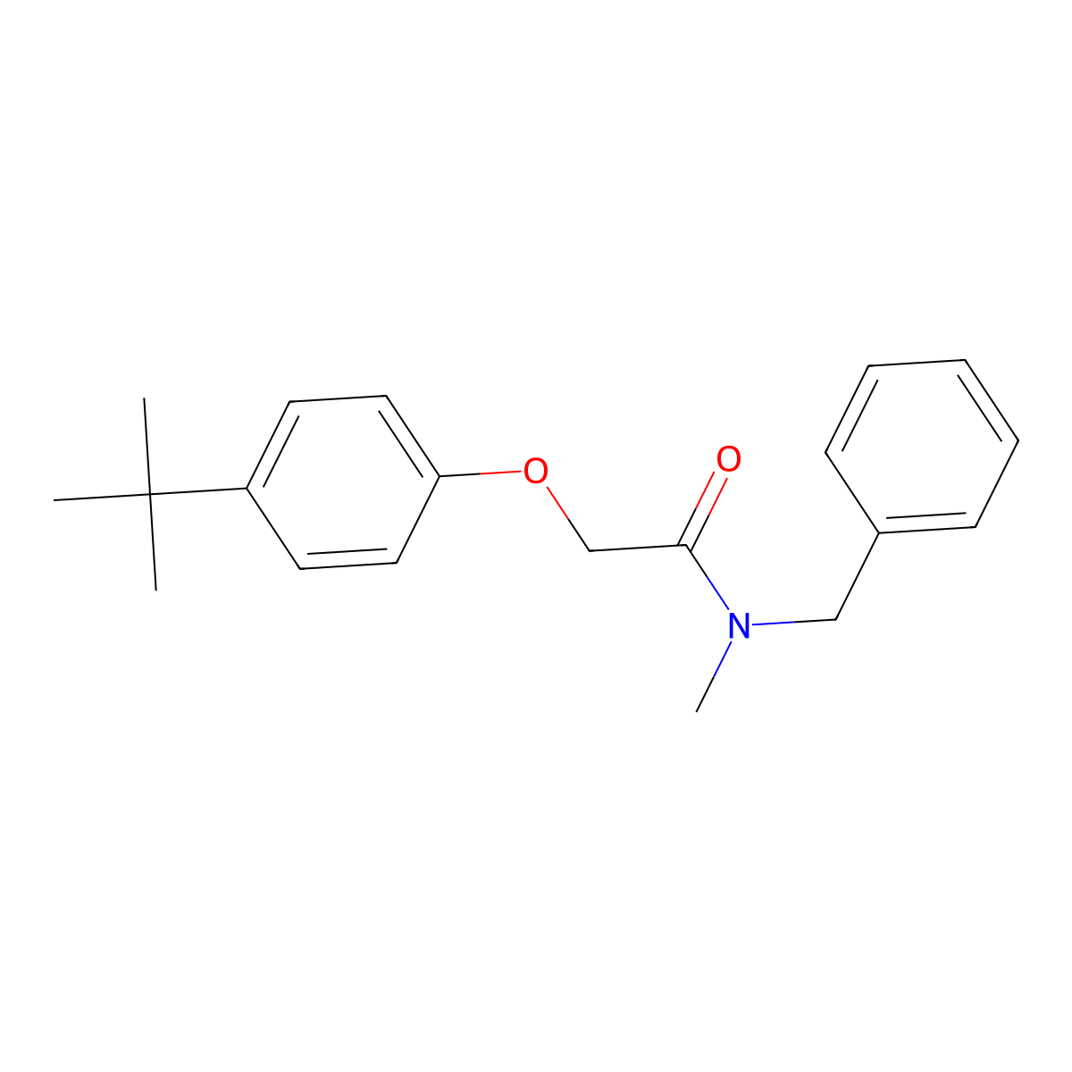 N-benzyl-2-(4-tert-butylphenoxy)-N-methylacetamide molecular structure, CAS 301690-18-6