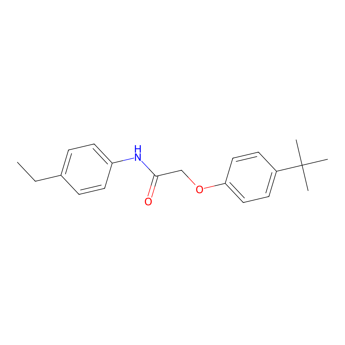 2-(4-tert-butylphenoxy)-N-(4-ethylphenyl)acetamide molecular structure, CAS 301690-42-6
