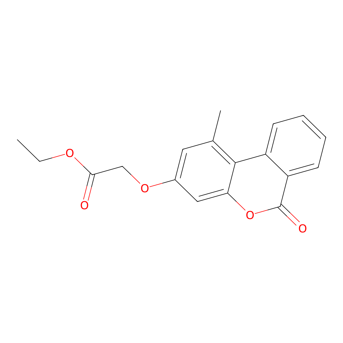 ethyl [(1-methyl-6-oxo-6H-benzo[c]chromen-3-yl)oxy]acetate molecular structure, CAS 301690-80-2