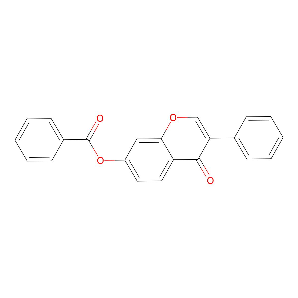 4-oxo-3-phenyl-4H-chromen-7-yl benzoate molecular structure, CAS 301691-66-7