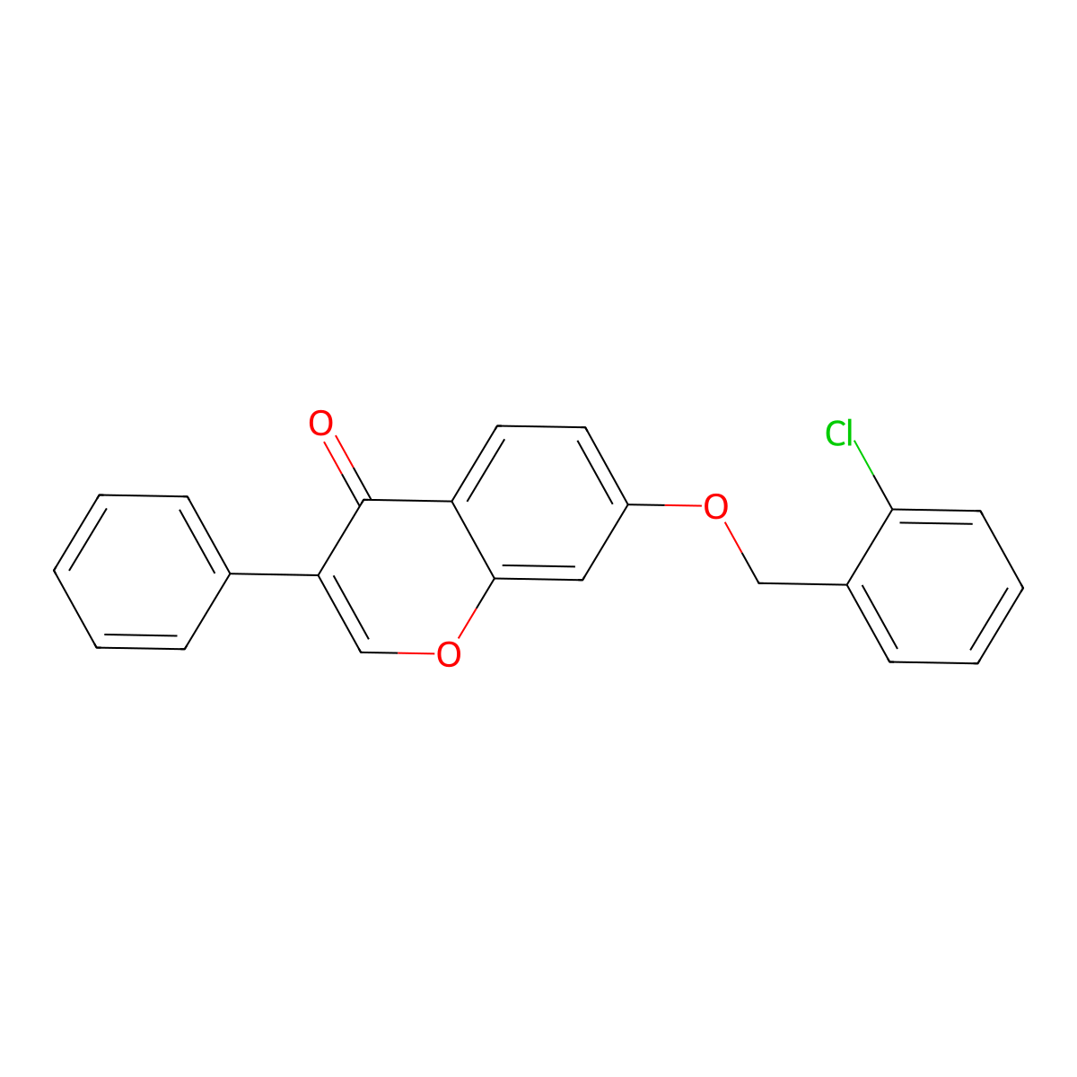 7-[(2-Chlorophenyl)methoxy]-3-phenylchromen-4-one molecular structure, CAS 301691-68-9