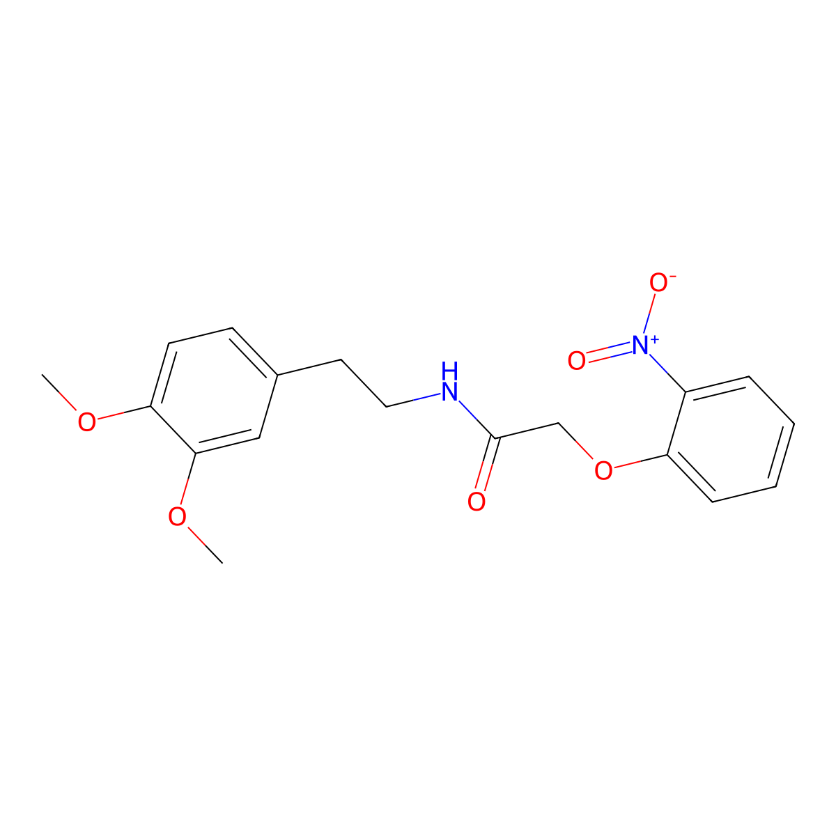 N-[2-(3,4-dimethoxyphenyl)ethyl]-2-(2-nitrophenoxy)acetamide molecular structure, CAS 301692-67-1