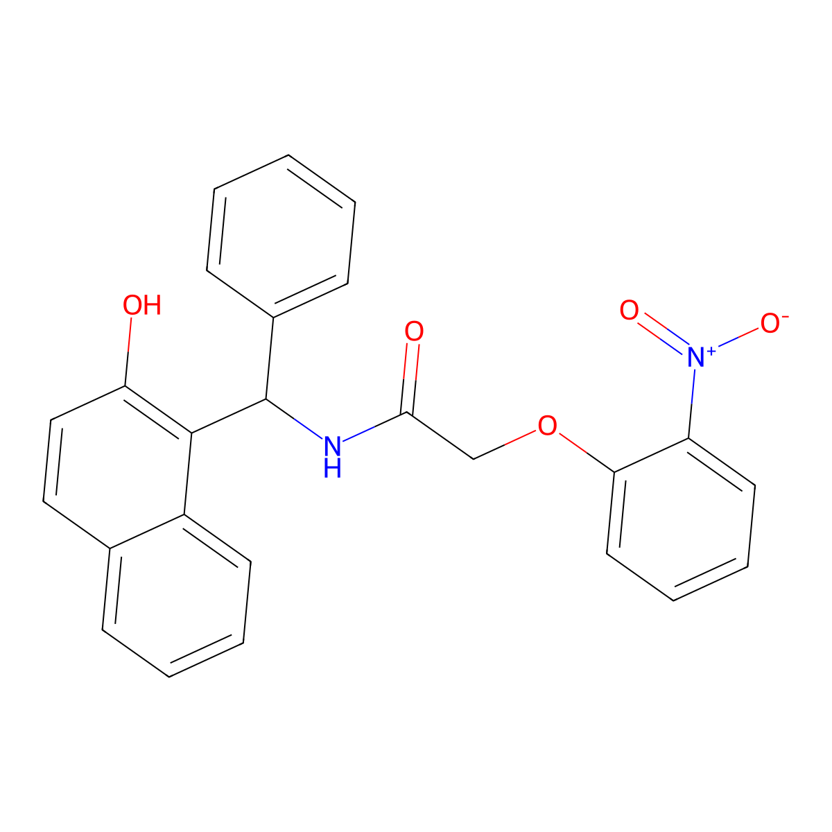 N-[(2-hydroxynaphthyl)phenylmethyl]-2-(2-nitrophenoxy)acetamide molecular structure, CAS 301692-71-7