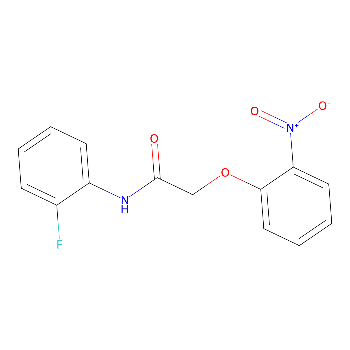 N-(2-fluorophenyl)-2-(2-nitrophenoxy)acetamide molecular structure, CAS 301692-77-3