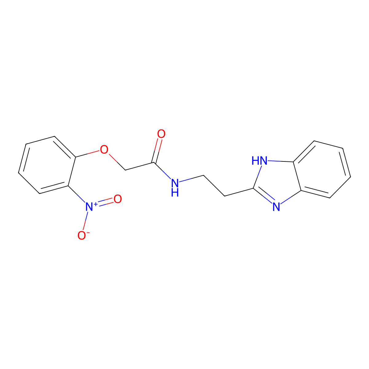 N-[2-(1H-benzimidazol-2-yl)ethyl]-2-(2-nitrophenoxy)acetamide molecular structure, CAS 301692-93-3