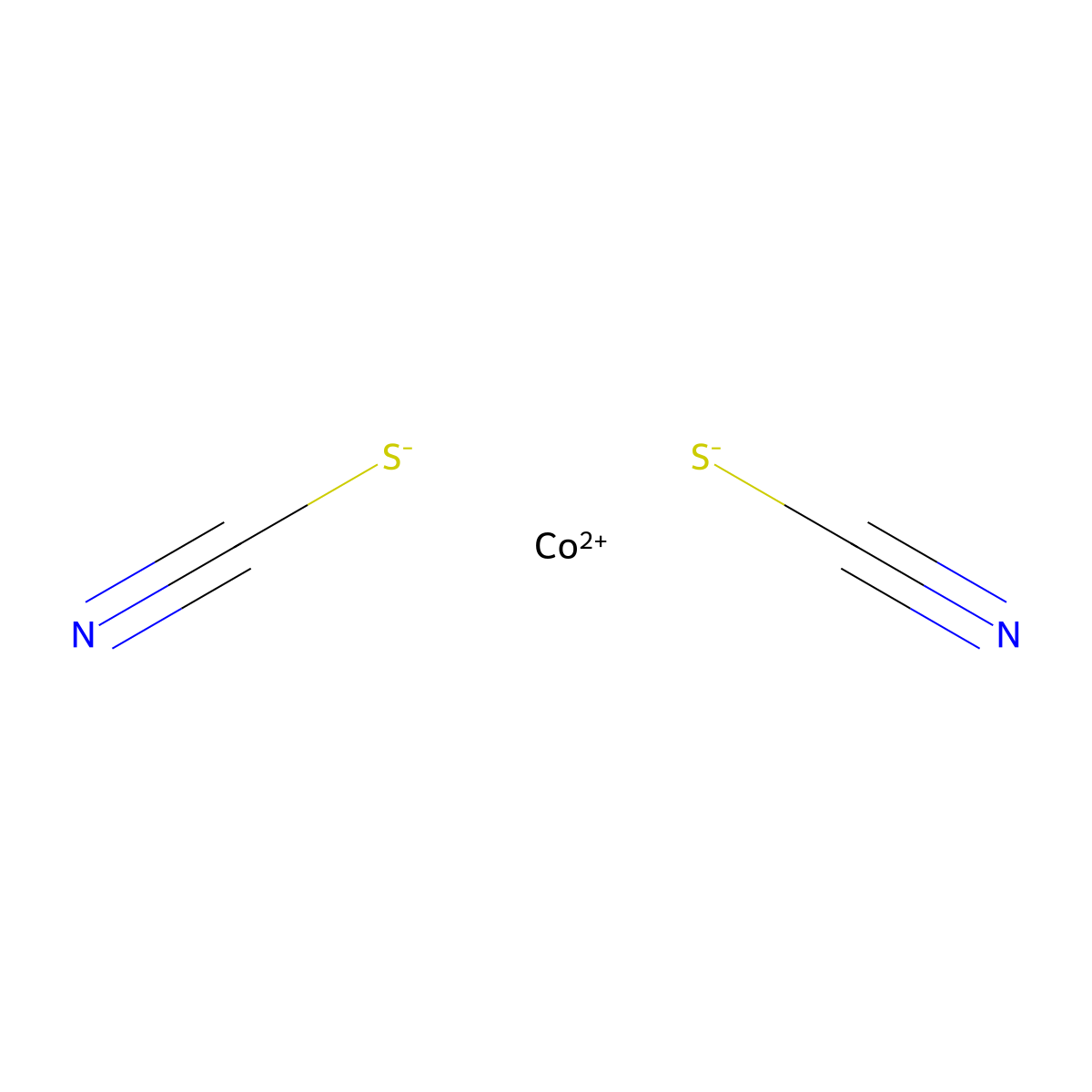 Cobaltous thiocyanate molecular structure, CAS 3017-60-5