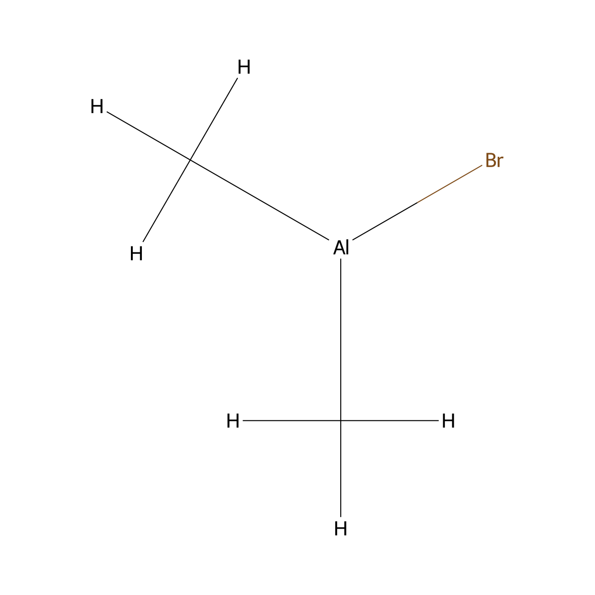Aluminum, bromodimethyl- molecular structure, CAS 3017-85-4