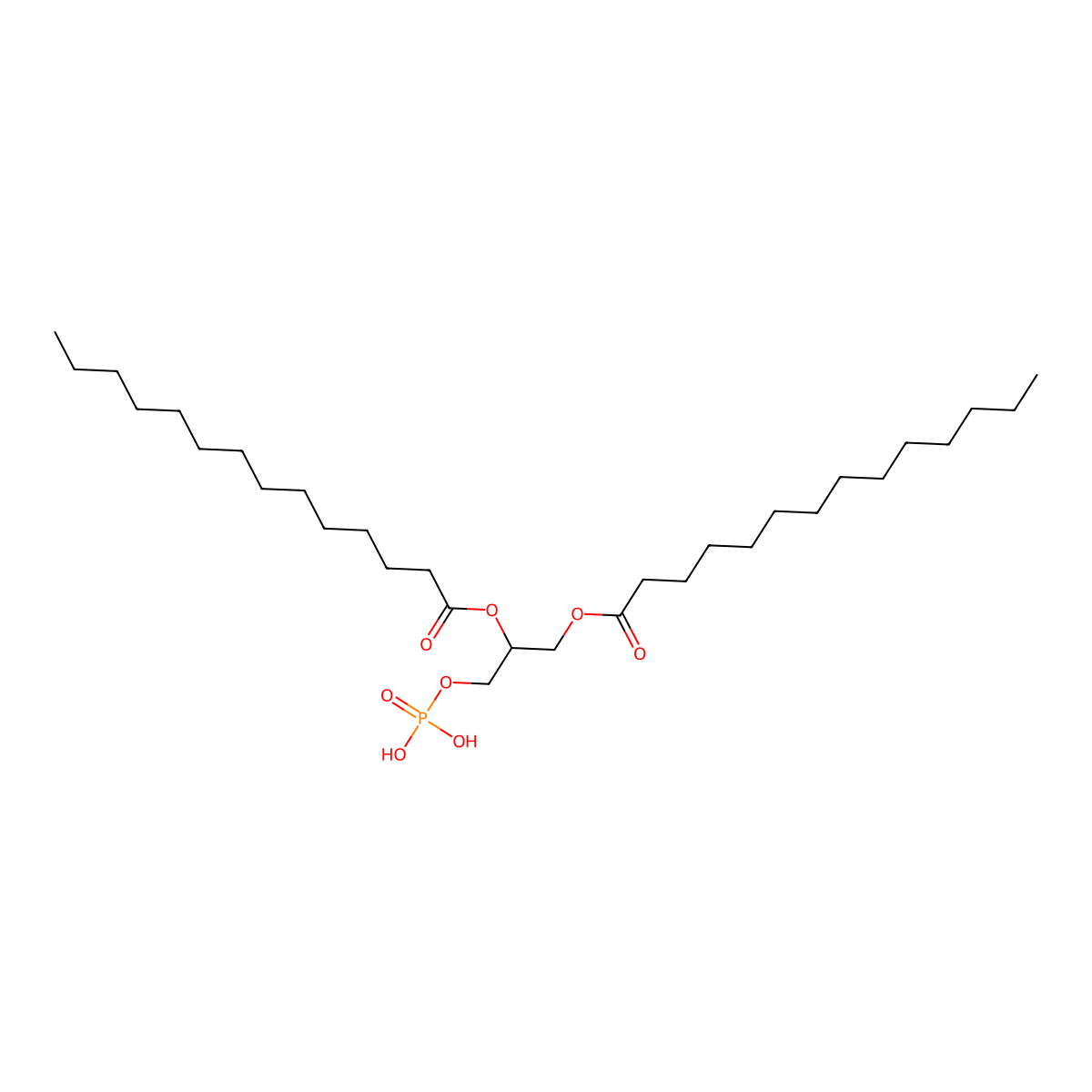 Dimyristoyl phosphatidic acid molecular structure, CAS 30170-00-4