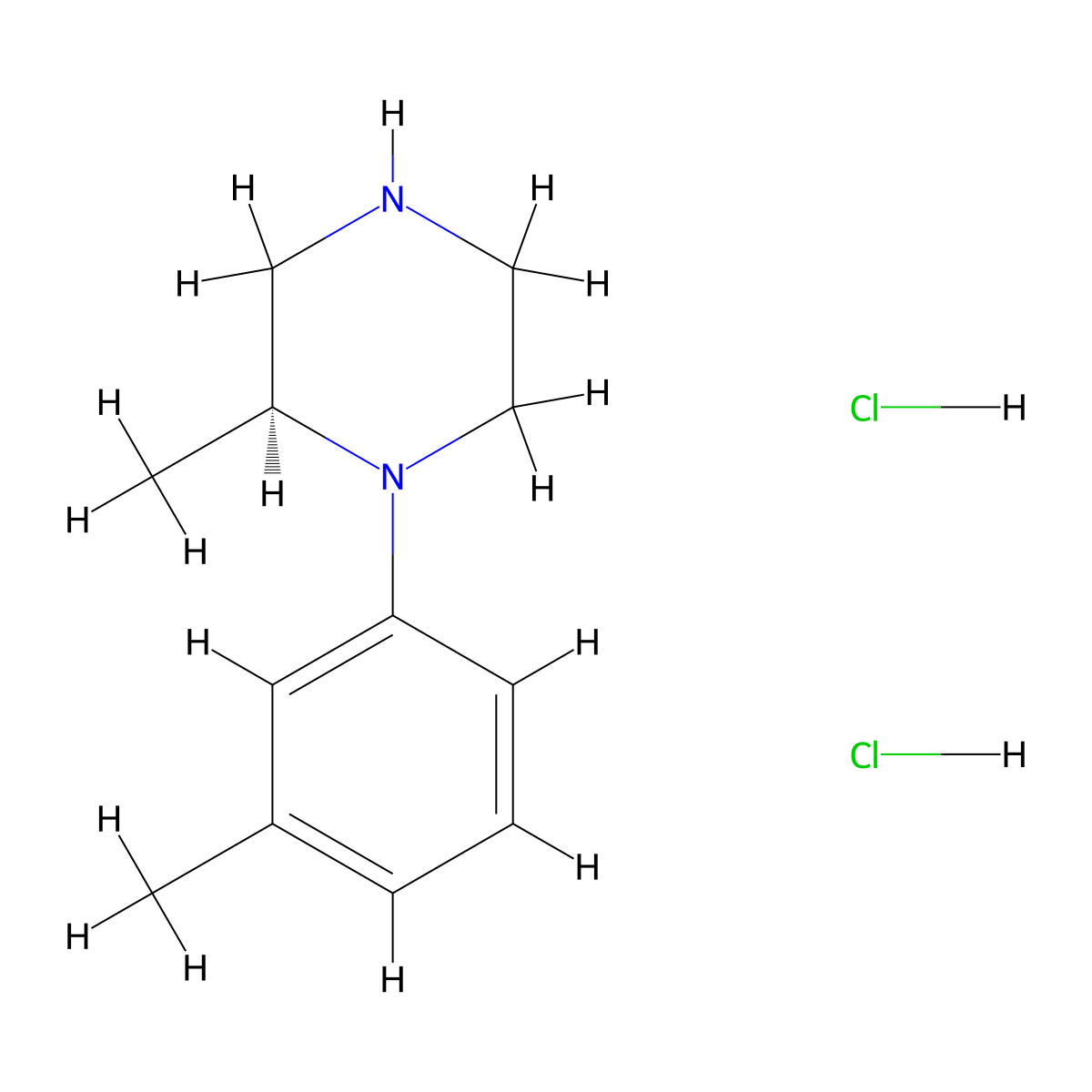(2S)-2-methyl-1-(3-methylphenyl)piperazine dihydrochloride molecular structure, CAS 3017120-07-6