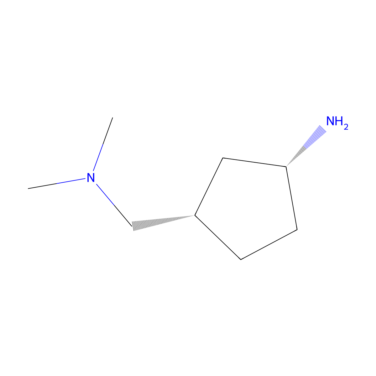 (1R,3S)-3-[(dimethylamino)methyl]cyclopentan-1-amine molecular structure, CAS 3017120-79-2