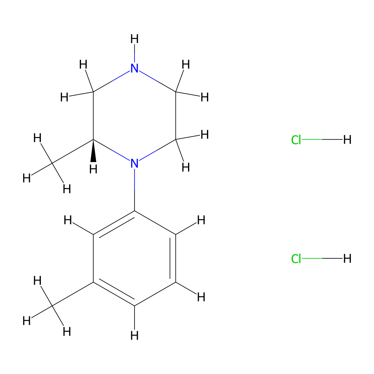 (2R)-2-methyl-1-(3-methylphenyl)piperazine dihydrochloride molecular structure, CAS 3017121-06-8
