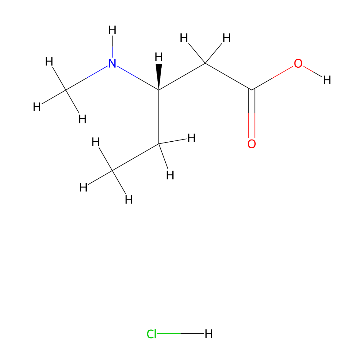 (3S)-3-(Methylamino)pentanoic acid hydrochloride molecular structure, CAS 3017121-59-1