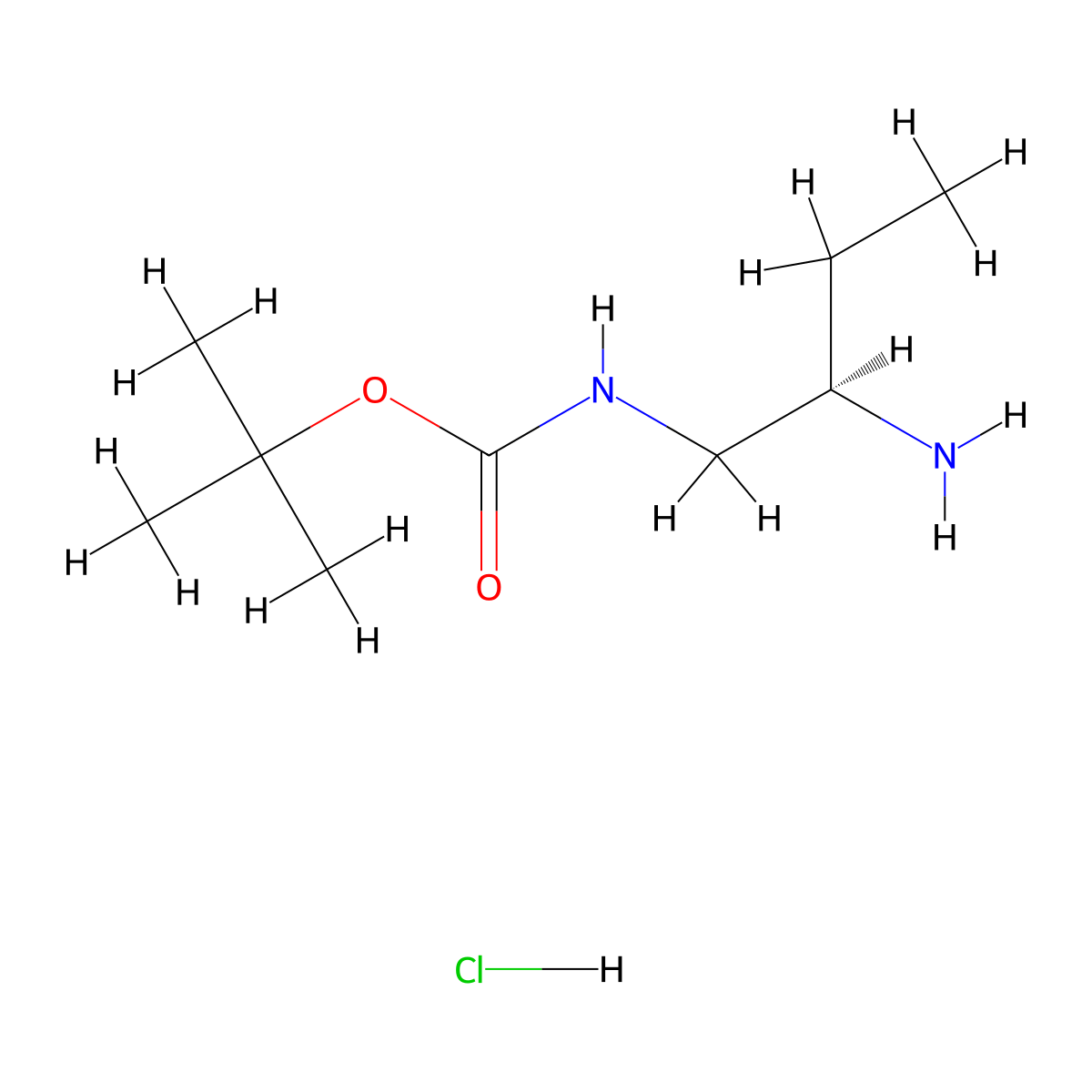 tert-butyl N-[(2R)-2-aminobutyl]carbamate;hydrochloride molecular structure, CAS 3017121-78-4