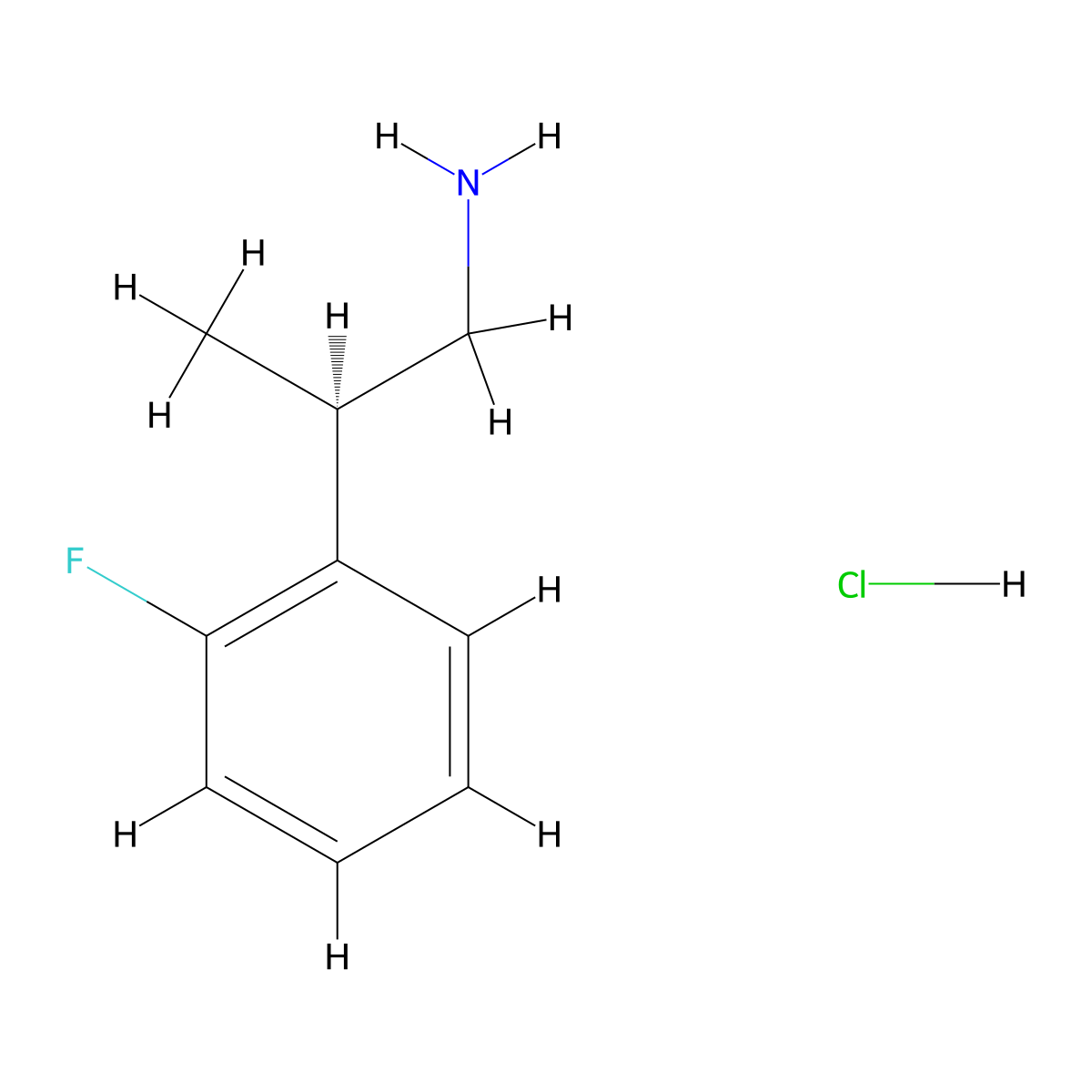 (2R)-2-(2-fluorophenyl)propan-1-amine hydrochloride molecular structure, CAS 3017122-00-5