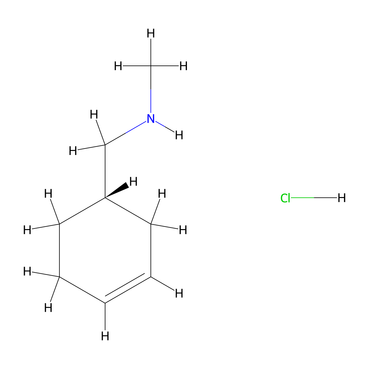 {[(1S)-cyclohex-3-en-1-yl]methyl}(methyl)amine hydrochloride molecular structure, CAS 3017122-07-2