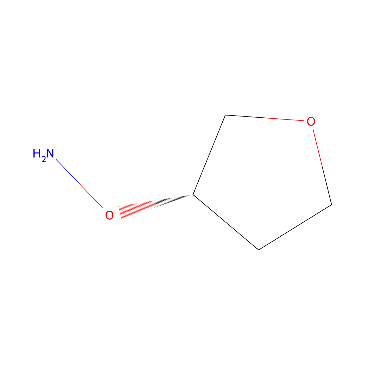 O-[(3S)-oxolan-3-yl]hydroxylamine molecular structure, CAS 3017122-08-3