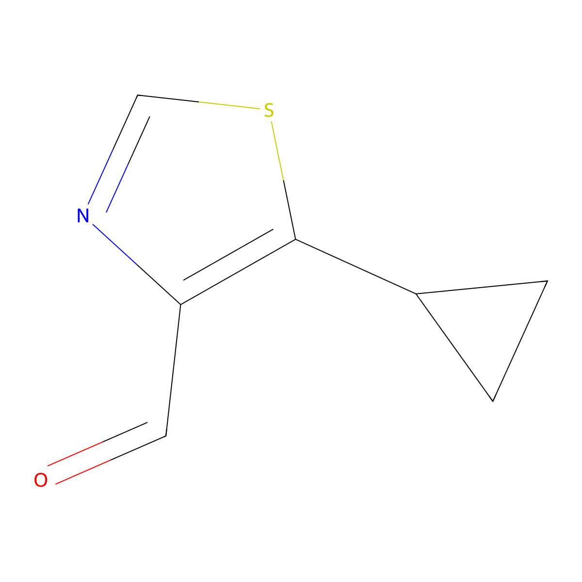 5-Cyclopropyl-1,3-thiazole-4-carbaldehyde molecular structure, CAS 3017145-81-9