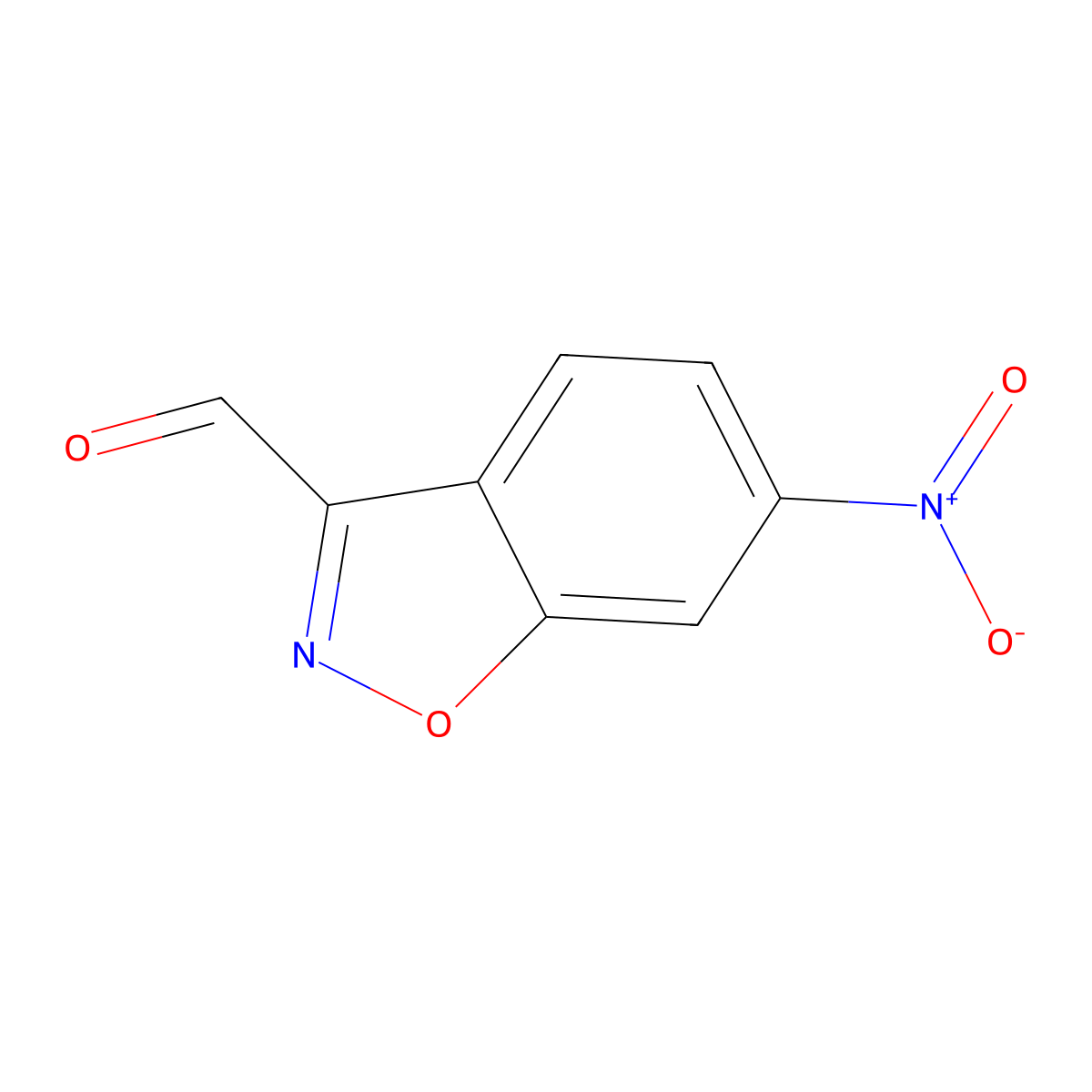 6-Nitro-1,2-benzoxazole-3-carbaldehyde molecular structure, CAS 3017175-69-5