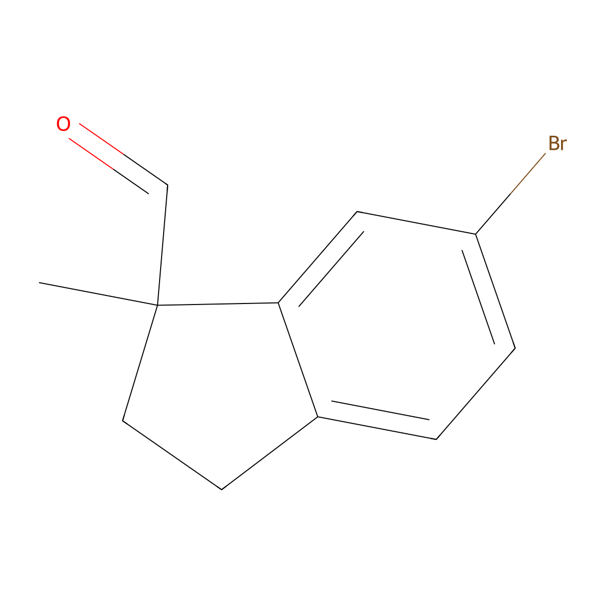 6-bromo-1-methyl-2,3-dihydro-1H-indene-1-carbaldehyde molecular structure, CAS 3017175-87-7