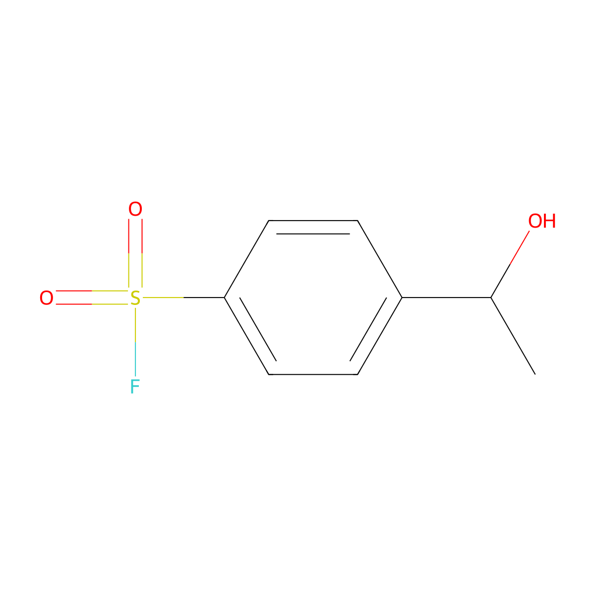 4-(1-Hydroxyethyl)benzene-1-sulfonyl fluoride molecular structure, CAS 3017175-97-9