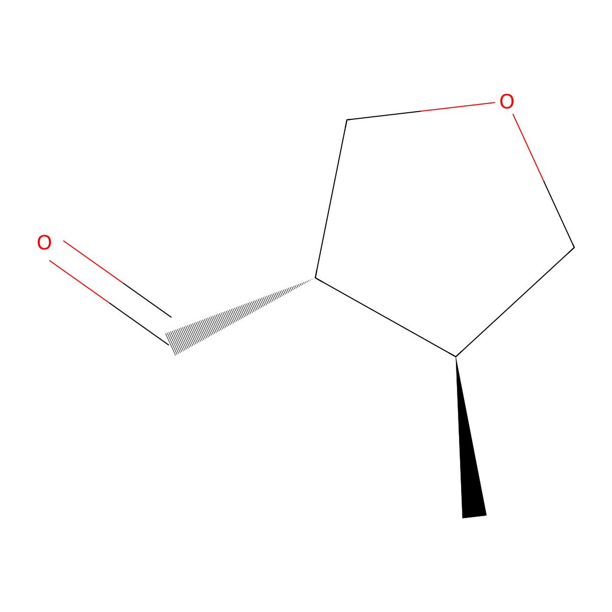 (3S,4S)-4-methyloxolane-3-carbaldehyde molecular structure, CAS 3017176-18-7
