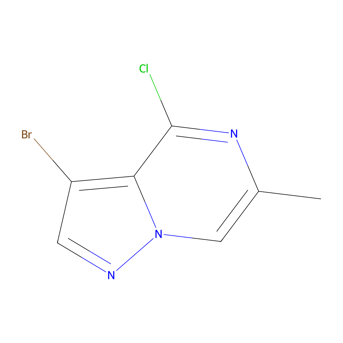 3-Bromo-4-chloro-6-methylpyrazolo[1,5-a]pyrazine molecular structure, CAS 3017176-25-6