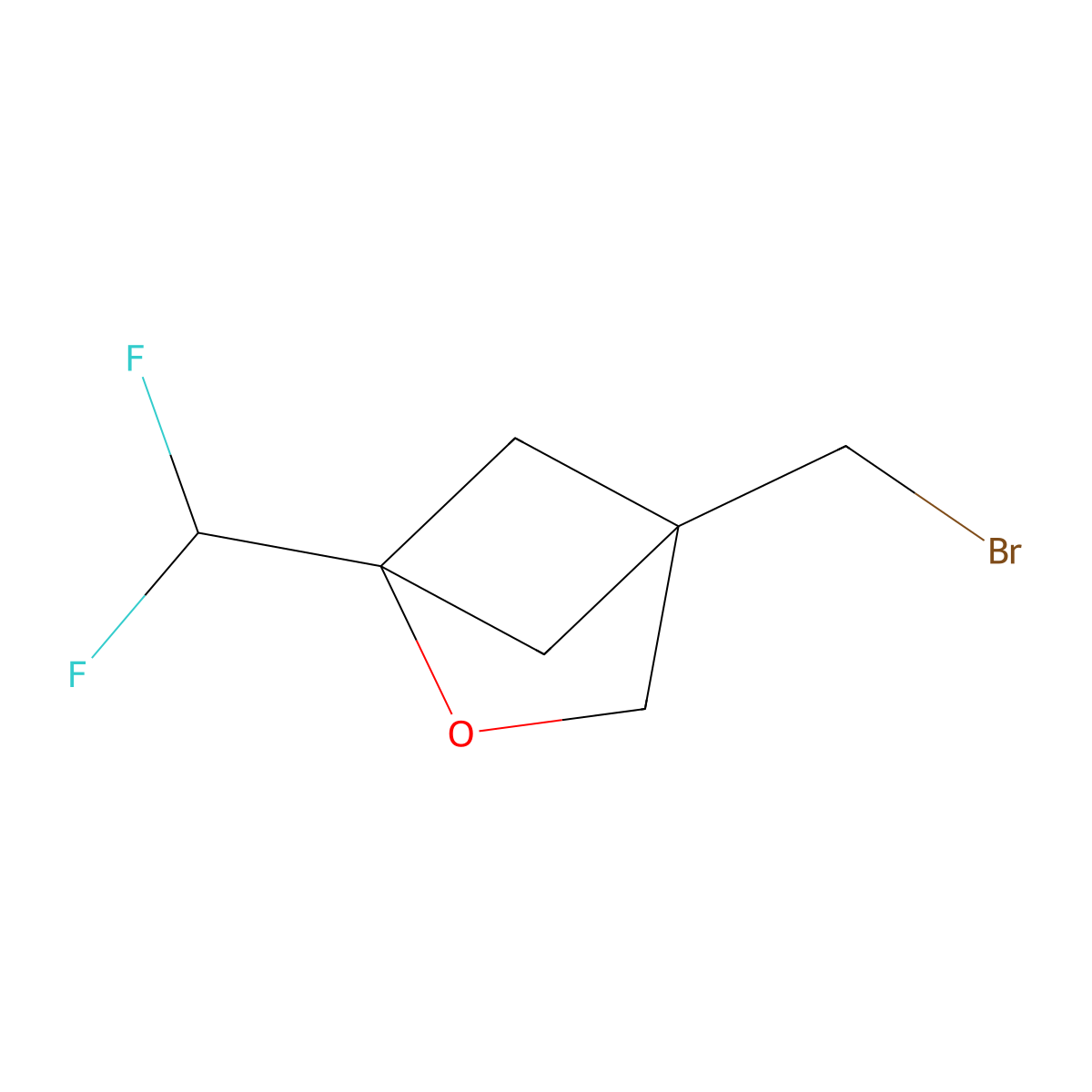 4-(Bromomethyl)-1-(difluoromethyl)-2-oxabicyclo[2.1.1]hexane molecular structure, CAS 3017193-28-8