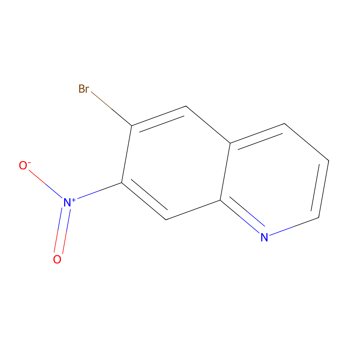 6-Bromo-7-nitroquinoline molecular structure, CAS 3017193-45-9
