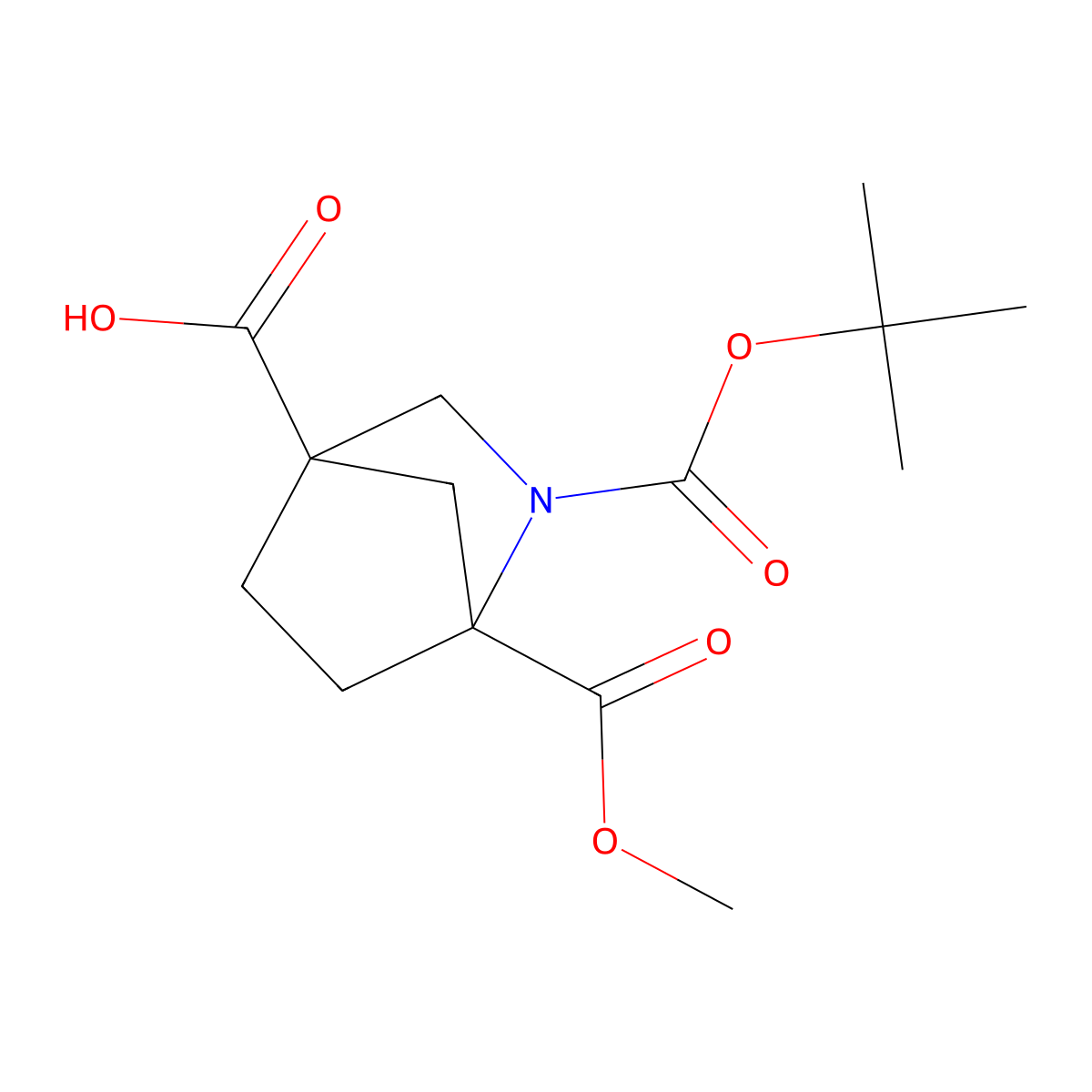 1-Methoxycarbonyl-2-[(2-methylpropan-2-yl)oxycarbonyl]-2-azabicyclo[2.2.1]heptane-4-carboxylic acid molecular structure, CAS 3017193-46-0