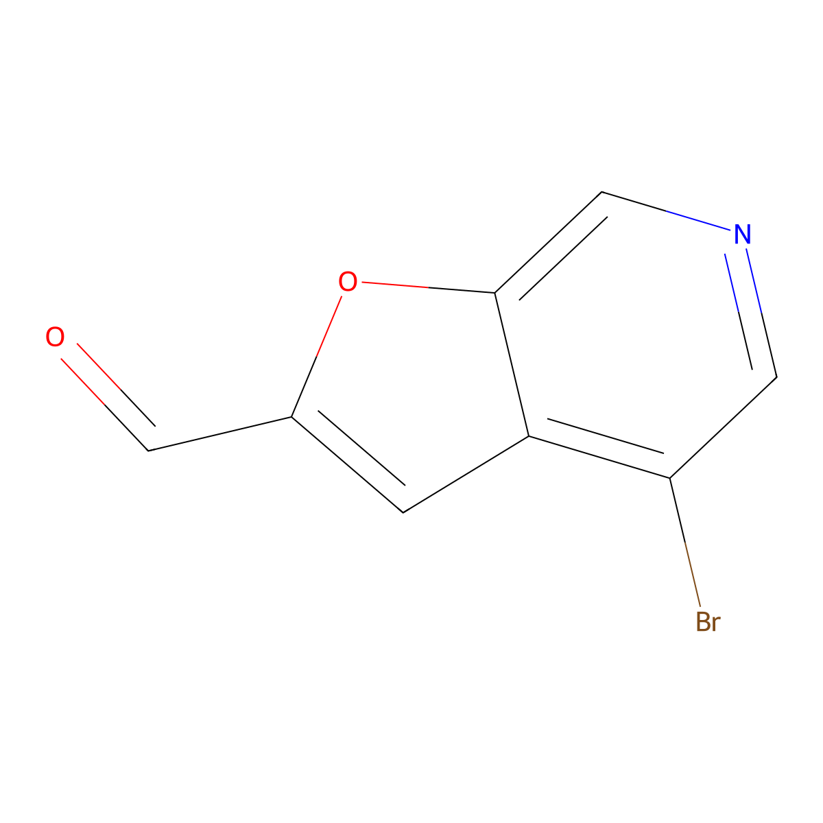 4-Bromofuro[2,3-c]pyridine-2-carbaldehyde molecular structure, CAS 3017193-54-0