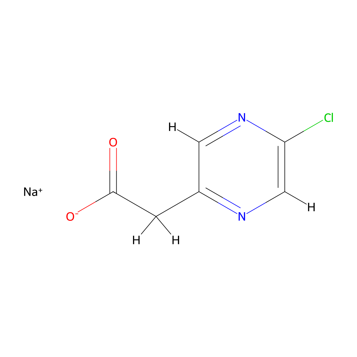 Sodium 2-(5-chloropyrazin-2-YL)acetate molecular structure, CAS 3017193-61-9