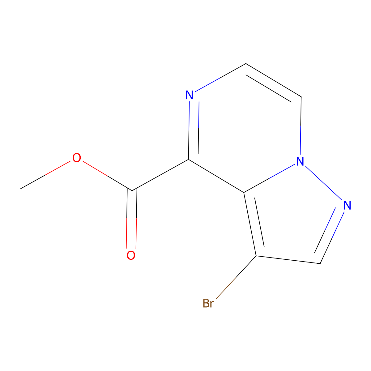 Methyl 3-bromopyrazolo[1,5-a]pyrazine-4-carboxylate molecular structure, CAS 3017193-63-1