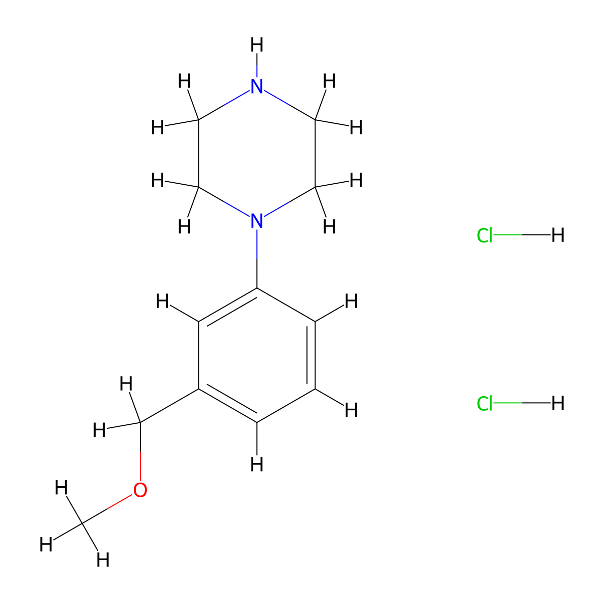 1-[3-(Methoxymethyl)phenyl]piperazine;dihydrochloride molecular structure, CAS 3017193-69-7