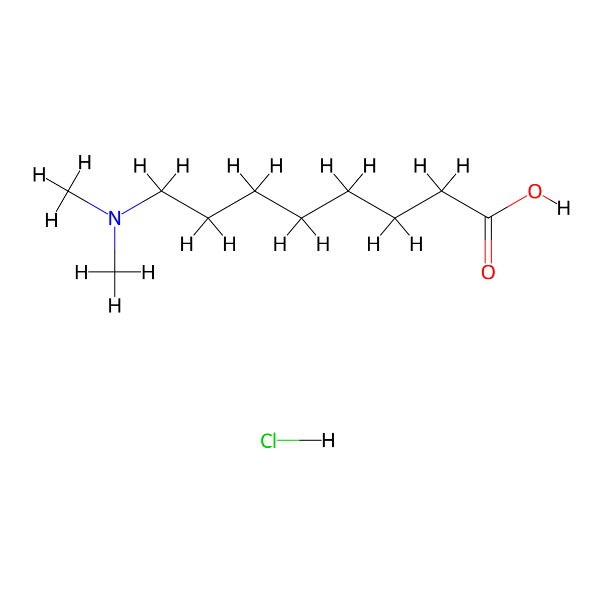 8-(Dimethylamino)octanoic acid hydrochloride molecular structure, CAS 3017193-75-5