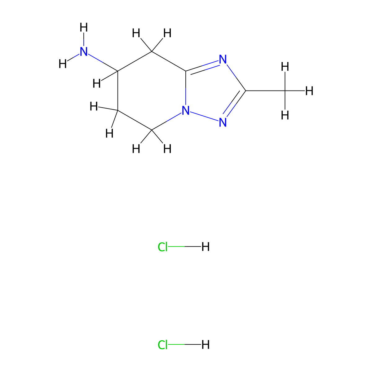 2-methyl-5H,6H,7H,8H-[1,2,4]triazolo[1,5-a]pyridin-7-amine dihydrochloride molecular structure, CAS 3017193-82-4