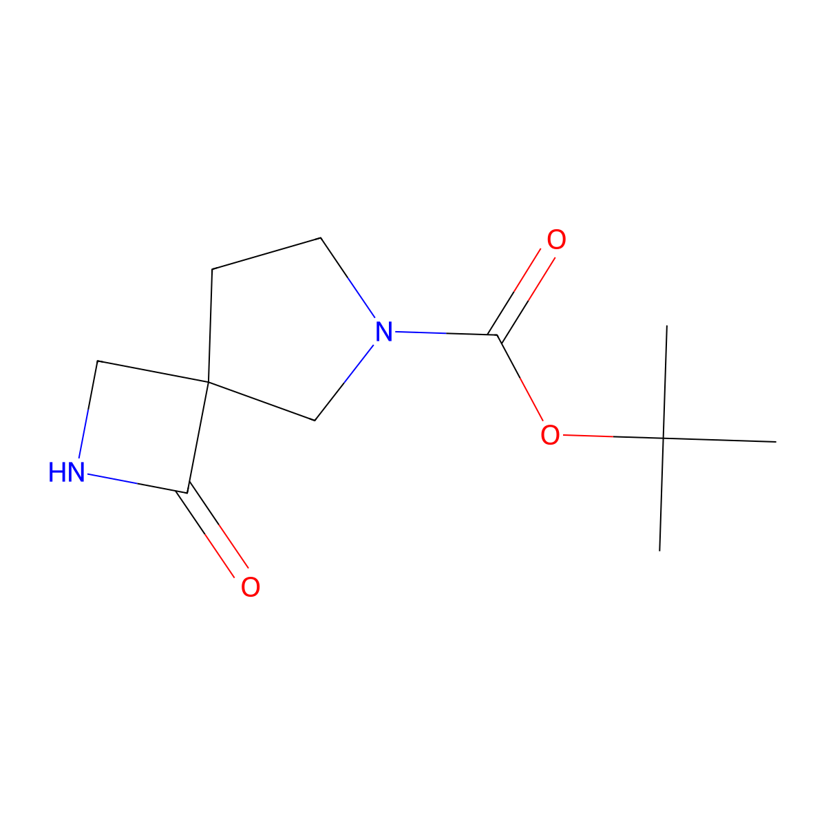 Tert-butyl 1-oxo-2,6-diazaspiro[3.4]octane-6-carboxylate molecular structure, CAS 3017205-17-0