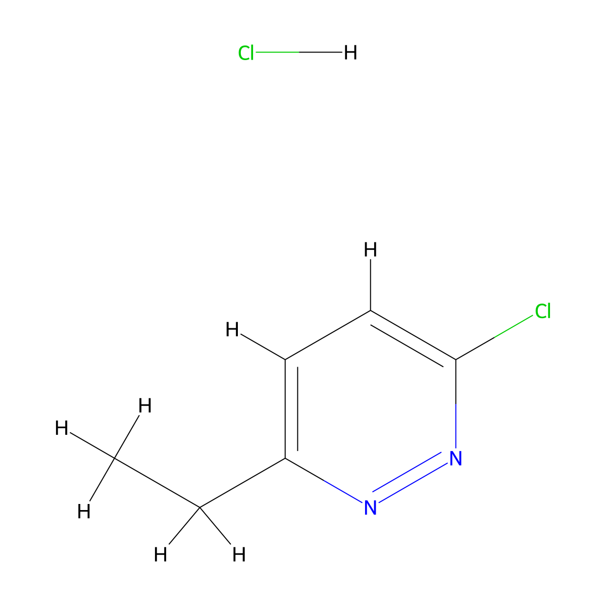 3-Chloro-6-ethylpyridazine;hydrochloride molecular structure, CAS 3017206-18-4