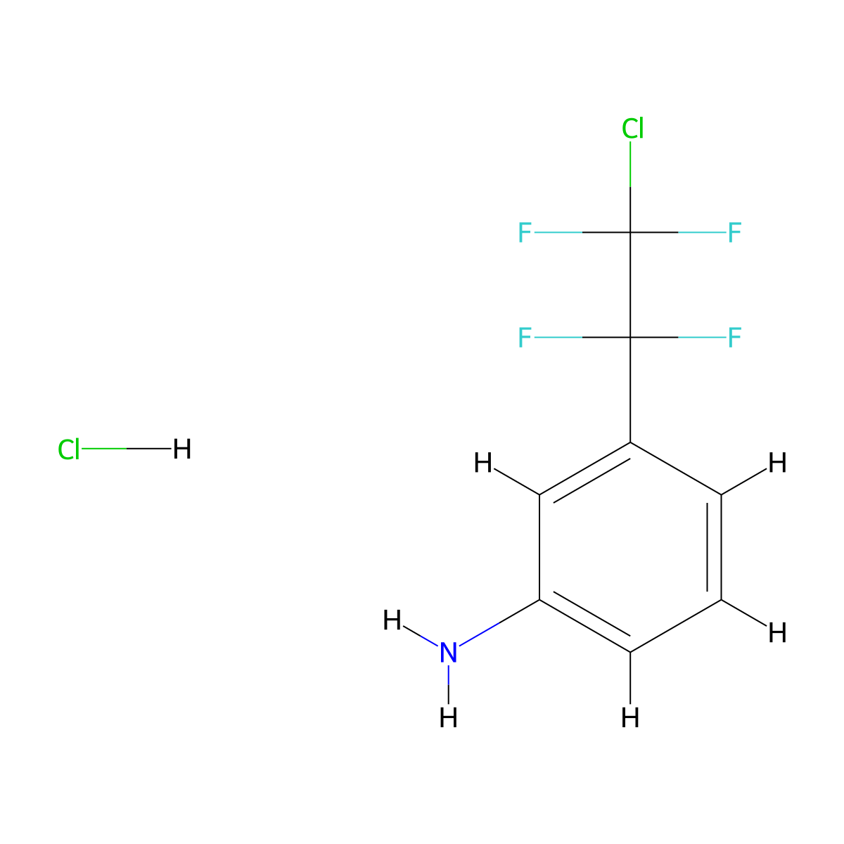 3-(2-Chloro-1,1,2,2-tetrafluoroethyl)aniline hydrochloride molecular structure, CAS 3017210-89-5