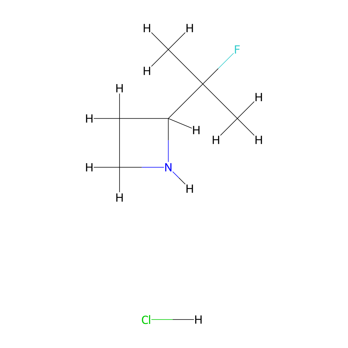 2-(2-Fluoropropan-2-yl)azetidine hydrochloride molecular structure, CAS 3017210-91-9