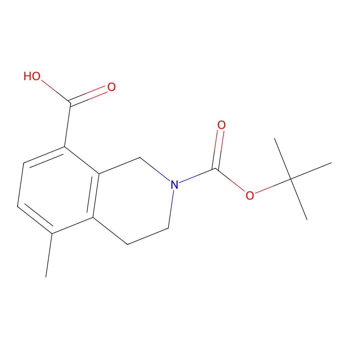 2-[(Tert-butoxy)carbonyl]-5-methyl-1,2,3,4-tetrahydroisoquinoline-8-carboxylic acid molecular structure, CAS 3017210-92-0
